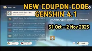 New Coupon Code 31 Oktober - 2 November 2023 Genshin Impact Redeem Code 4.1 New!