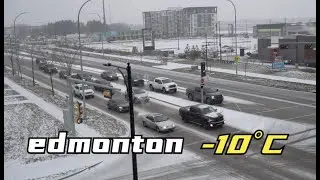 4K｜Edmonton's First Snowfall 2023｜Winter Wonderland Unveiled
