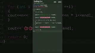 C++ program for writing table of 21 