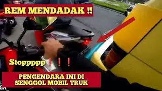 REM MENDADAK MOTOR INI DI SENGGOL TRUK || MV PEKANBARU
