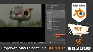 DROPDOWN MENU SHORCUT IN BLENDER #Shorts