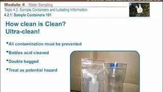 SWAMP FIELD METHODS MODULE 4 - WATER SAMPLING
