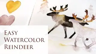 Easy Watercolor Tutorial for Enchanting Reindeer