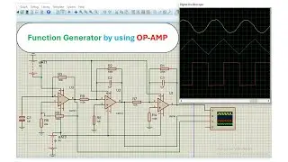 Function Generator using OP-AMP | Sine, Triangular and Square wave generator | Proteus Simulation