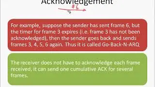 GO BACK N ARQ Protocol   Go back N sliding window