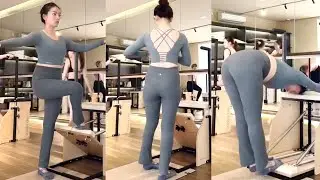 Natasha wilona tampil cantik olahraga pilates