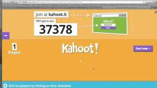 Kahoot - giving the quiz
