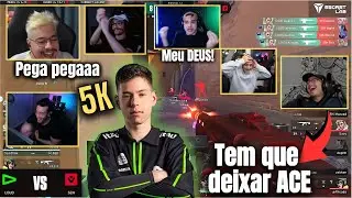 REAÇÃO DOS STREAMERS NO ACE DO CAUANZIN SOBRE O TIME DA SENTINELS
