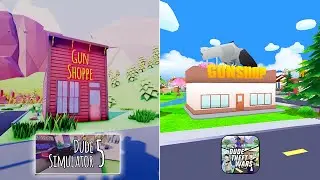 Dude Theft Wars (2023) vs Dude Simulator 5 (2023) Guns & Weapons !!! 🤔🤔🤔