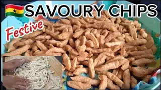 How to make Ghana fried chips |Savoury party snacksCOOKMAS DAY 4 #christmas  #vlogmas2024 #giftideas