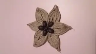 Tutorial floare din sfoara si cafea--Flower tutorial  from string and coffee