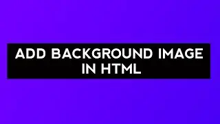 How to add background image in a webpage in Html and Css using VS code