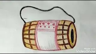 How to draw a dhol #bihu#assamese#culture#dhol