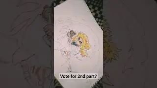rengoku drawing (vote for part to ?) #shorts
