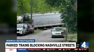 Parked trains blocking Nashville streets