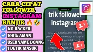 4 Menit Cara memdapatkan Follower Instagram Gratis 🔥