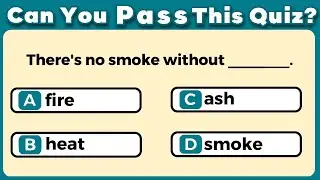 English Proverb Quiz  | Grammar Questions | grammar test