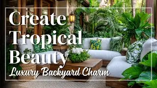 Mini tropical outdoor oasis with lush upscale vibes 🌴 Style your tiny yard with elevated charm