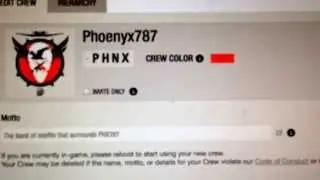 Join my GTA Online crew! Phoenyx787