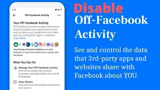 How to Disable Off-Facebook Activity Settings 2022 | How to manage off Facebook activity setting