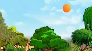 jungle sunrise animation greenscreen || free green screen || No copyright greenscreen bd