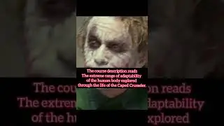 DID YOU KNOW THAT There’s a Batman College course ????