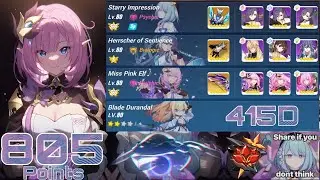[Honkai Impact 3 SEA] EX Abyss RL (415D) - Opaque Shadow (805 pts) MPE(SSS) HS(S0) SI(SSS) Dudu 2*