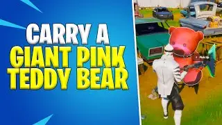 Carry a Giant Pink Teddy Bear found in Risky Reels 100 Meters | Fortnite Season 2