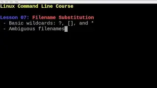 Linux  Filename Substitution Basics