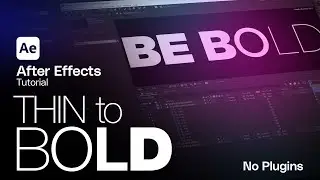 THIN to BOLD Text Typo Animation in After Effects MotionGraphics - 2025