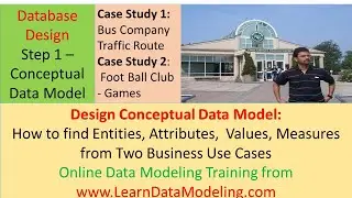 Data Model Design - How to find out Entities, Attributes, Values, & Measures from Two Case Studies?