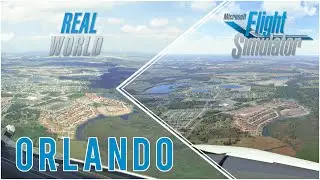 Microsoft Flight Simulator (MSFS2020) vs Real Life | Landing in Orlando | 737/A320 Cockpit