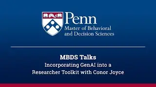 MBDS Talks - Incorporating GenAI into a Researcher Toolkit