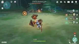 Triple Crowned Chongyun Main DPS with Redhorn Stonethresher R0 Damage Test(Genshin Impact)