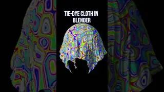 Tie-Dye Cloth in Blender in 60 Seconds.... #Blendertutorial #Blender 3D #Tie-dye #Cloth-simulation