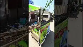 Solar Power Sugarcane juice cart. #solar #solarpanel #youtubeshorts  #solarenergysystem #solarenergy