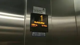 Morning ride! Schindler 5400 MRL traction elevators at Ušće shopping center, Belgrade, Serbia