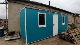 Бирюзовая бытовка 6*2,4м