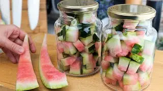 Now I no longer throw away watermelon peels, but marinate them instead of cucumbers