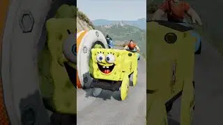 Funny Cars & Speakermans VS Going to Bollard Foot Hulk's Crush in BeamNG.drive