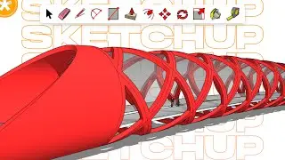SketchUp for Architects: Create a 3D Model of Iconic Peace Bridge by Santiago Calatrava in SketchUp
