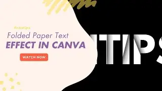 Folded Paper Text Effect in Canva 2024 #canvapro #bts2024 #canva2024