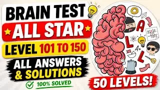 Brain Test All Star Level 101 to 150 Walkthrough 🤯 All Answers & Solutions | Shadow Gamer
