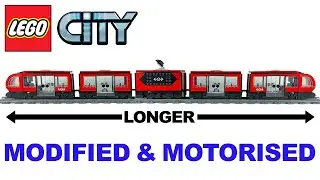LEGO CITY Tram Modified & Motorised - set 60423 lengthened