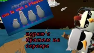 играем с братом на сервере в Чикен ган
