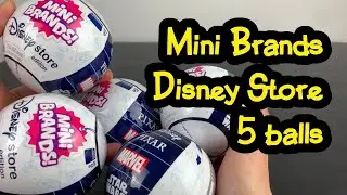 Disney Store Mini Brands 5 balls unboxing