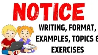 Notice Writing| 10th , 11th ,12th STD| How to Write Notice |Notice Writing Format|Examples| 