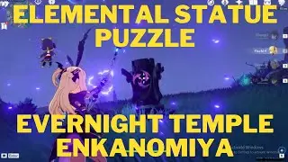 Electro Elemental Statue Puzzle in Evernight Temple Enkanomiya | Genshin Impact