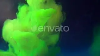 Ink in Water Neon Green Color | Stock Footage - Envato elements