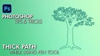 How to Increase or Decrease the Thickness of the Path While Using Pen Tool in Photoshop